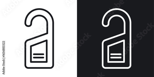 Door hanger icon line concept, linear symbol.