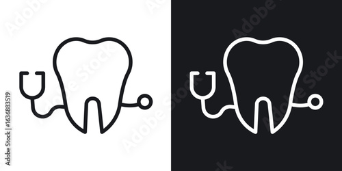 Dental care icon line concept, linear symbol.