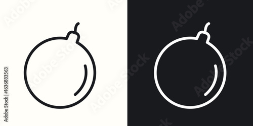Demolition ball icon line concept, linear symbol.