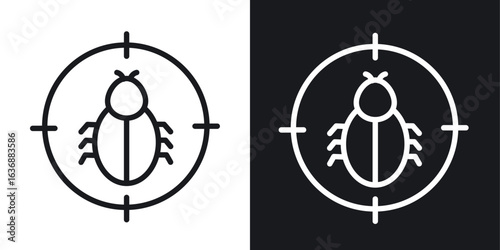 Debug icon line concept, linear symbol.