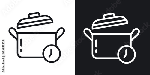 Cooking time icon line concept, linear symbol.