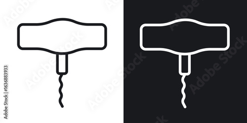 Corkscrew icon line concept, linear symbol.