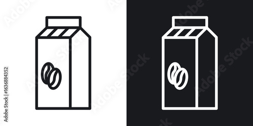 Coffee paper bag icon line concept, linear symbol.
