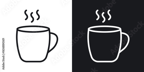 Coffee mug icon line concept, linear symbol.