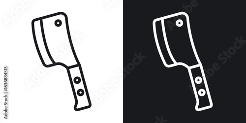 Chopper knife icon line concept, linear symbol.