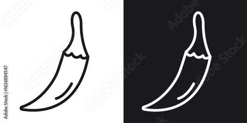 Chili icon line concept, linear symbol.