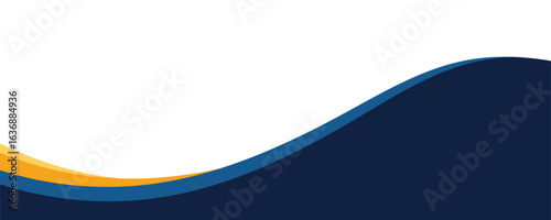 Abstract Curved Business Background with White Space for Corporate Banner or Presentation