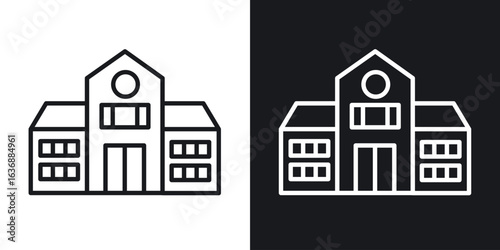 Campus icon line concept, linear symbol.