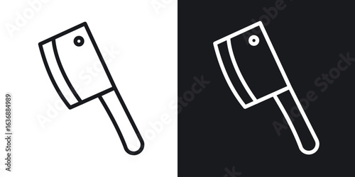 Butcher knife icon line concept, linear symbol.