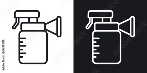 Breast pump icon line concept, linear symbol.
