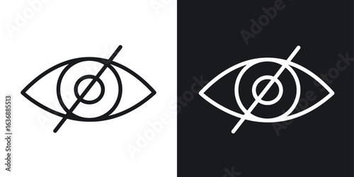 Blindness icon line concept, linear symbol.