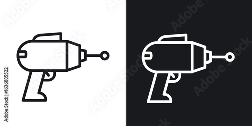 Blaster icon line concept, linear symbol.