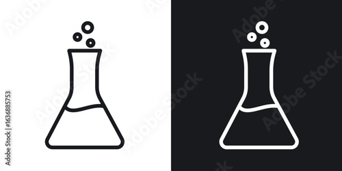Beaker icon line concept, linear symbol.