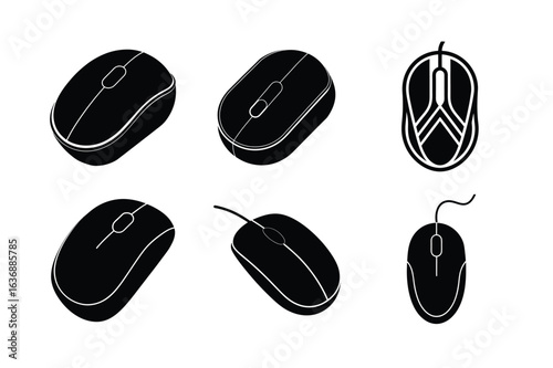 computer mouse icon set