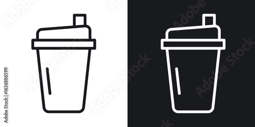 Protein shake icon line concept, linear symbol.