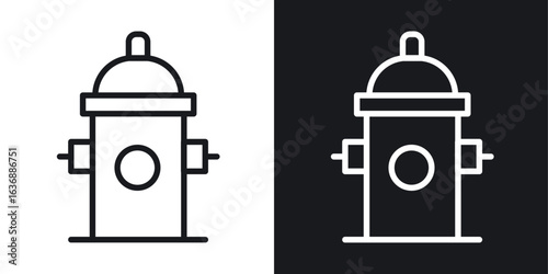 Fire hydrant icon line concept, linear symbol.