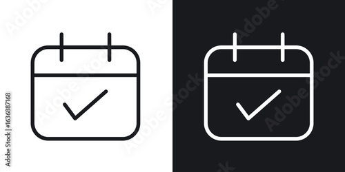Appointment icon line concept, linear symbol.