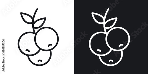 Blueberry icon line concept, linear symbol.