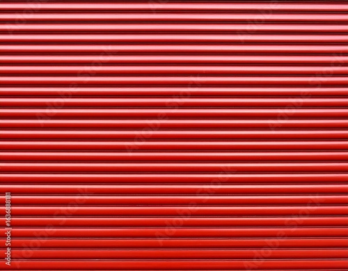 Red corrugated metal panels