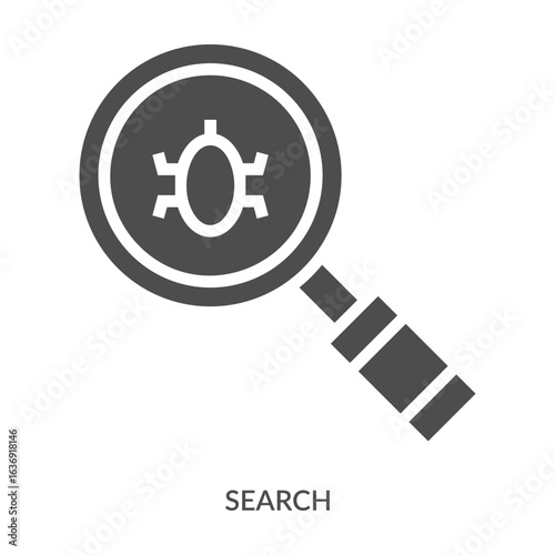 Search Icon Line Style. Design Vector Illustration