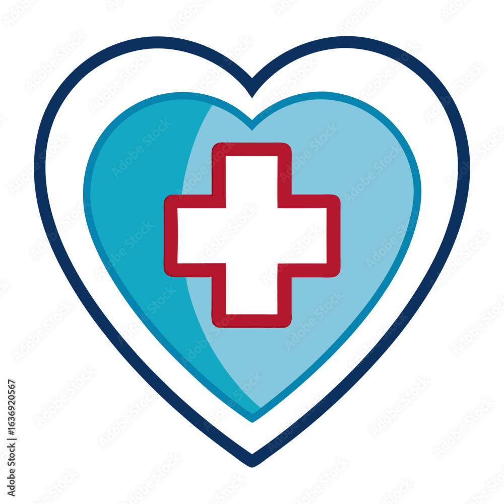 Obraz premium heart and cross