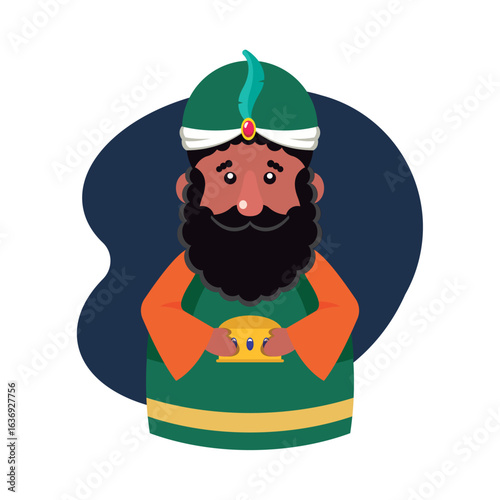 Middle eastern king turban. Vector