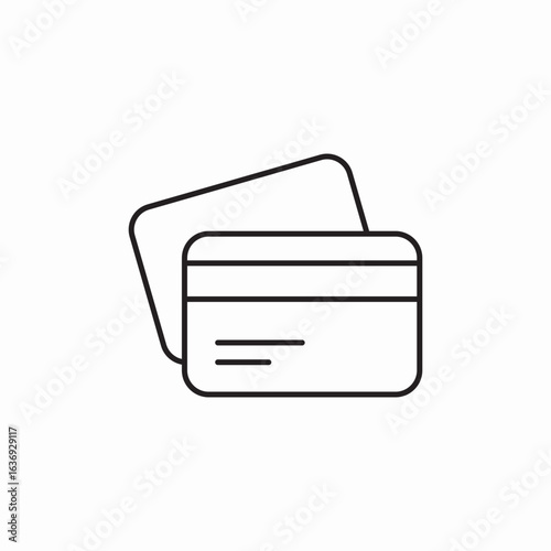 bank cards icon sign vector