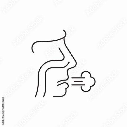 cough ilnnes air icon sign vector