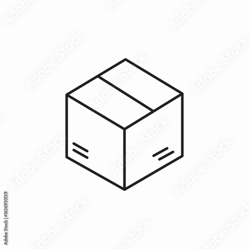 delivery box icon sign vector