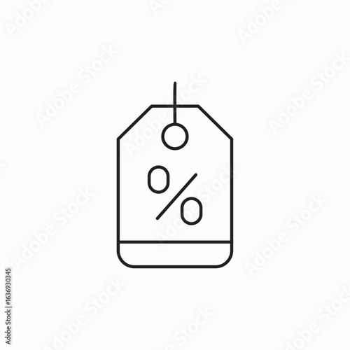 discount label icon sign vector
