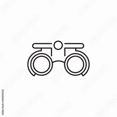 eye examination lens icon sign vector