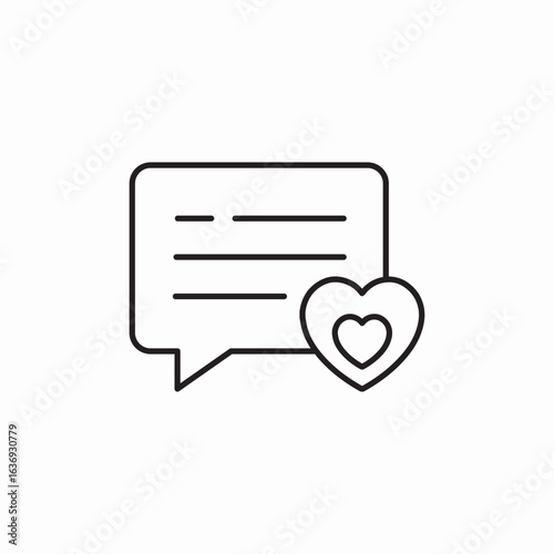 favourite speech bubble icon sign vector