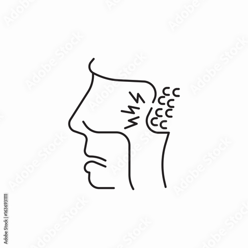 head pain icon sign vector