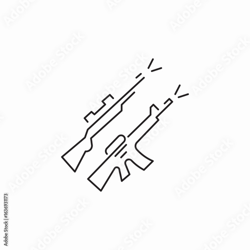 guns riffles icon sign vector