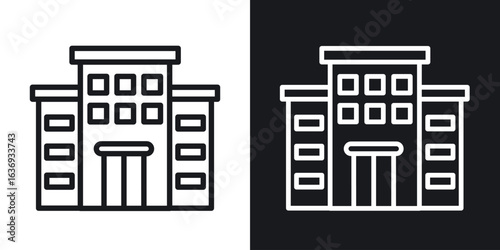 Office buildings icon for apps, websites and graphic projects.