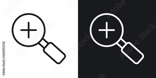 Zoom in icon for apps, websites and graphic projects.