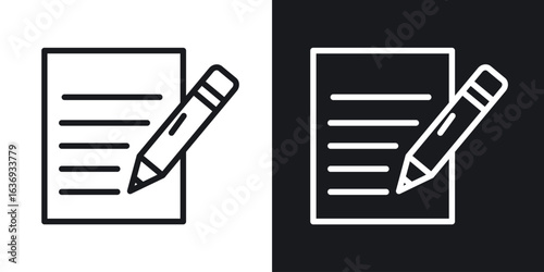 Writing icon for apps, websites and graphic projects.