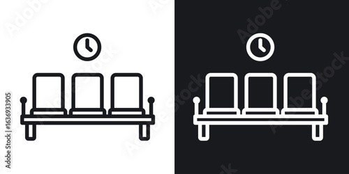 Waiting Room icon for apps, websites and graphic projects.