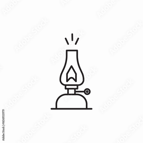 lamp kerosine icon sign vector