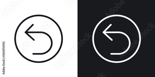 Undo icon for apps, websites and graphic projects.