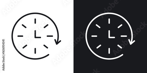 Time forward icon for apps, websites and graphic projects.