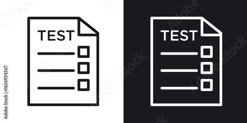 Test icon for apps, websites and graphic projects.