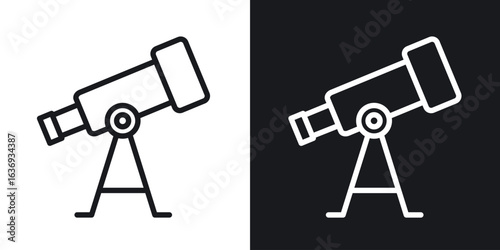 Telescope icon for apps, websites and graphic projects.
