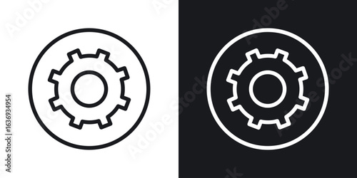 Settings button icon for apps, websites and graphic projects.