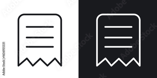 Receipt icon for apps, websites and graphic projects.
