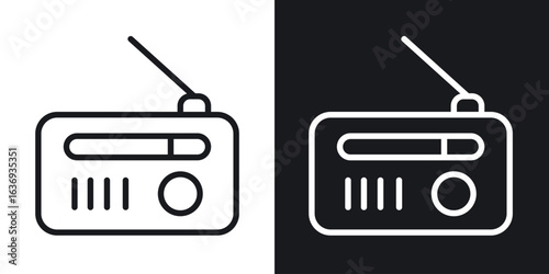 Radio icon for apps, websites and graphic projects.