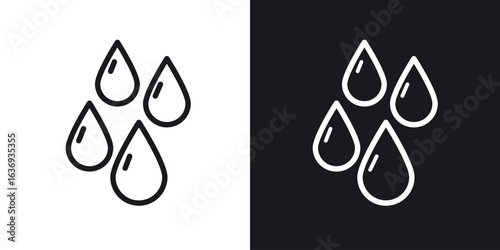 Raindrops icon for apps, websites and graphic projects.