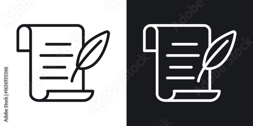 Quill icon for apps, websites and graphic projects.
