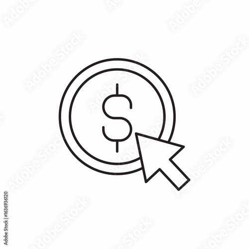 payment click icon sign vector