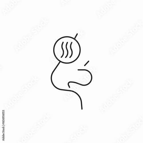 nose smell icon sign vector
